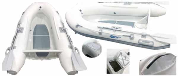 BATTELLO GIBSY SERIE ALU-H CM.380 CARENA IN LEGA DI ALLUMINIO E MAGNESIO CON CHIGLIA DOPPIO FONDO